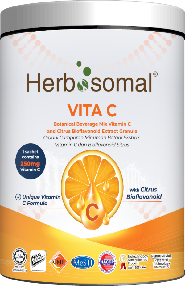 Herbosomal Vita C 250mg Vitamin C with Citrus Bioflavonoid